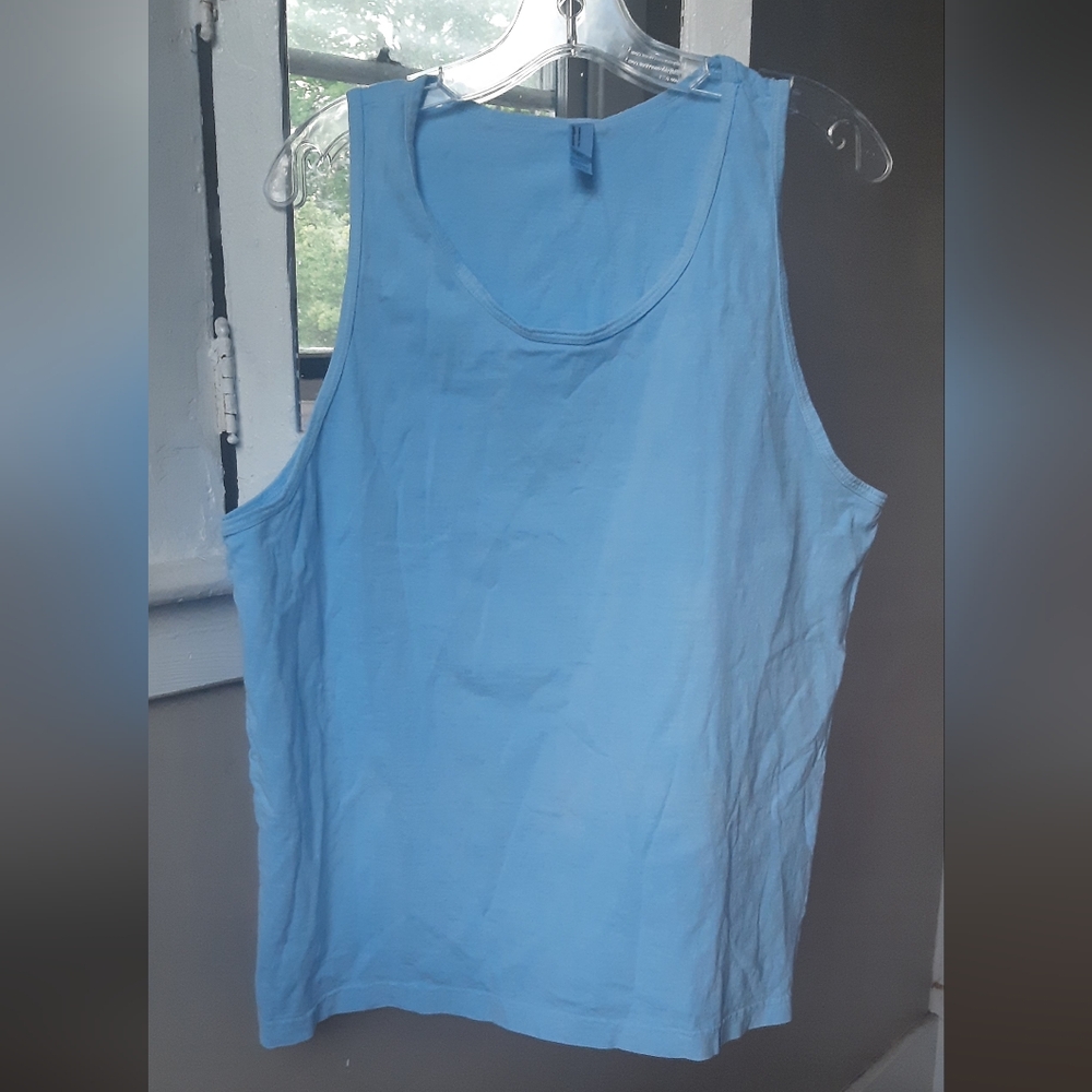 NWT American Apparel Sky Blue  Oversized Tank Coverup, L